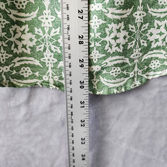 Vintage LEVIS Shirt Mens Medium Hawaiian Tiki Button Up Green White 1991 90's - Picture 8 of 8